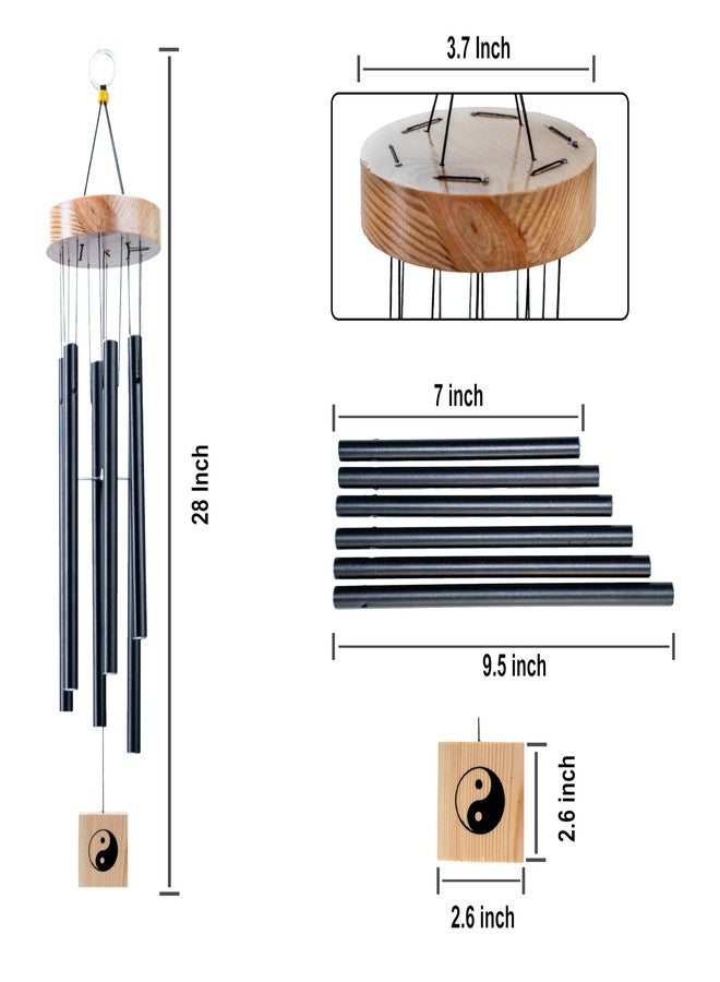 ARM nest Wind Chime | Wind Chimes for Balcony | Wind Chimes for Home Positive Energy (Black) - Image 3